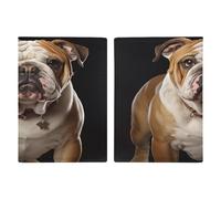 Étui de passeport en polyuréthane avec motif bouledogue anglais - Étui de protection unisexe pour passeport - 20,3 x 13,8 cm, Style :, 20.3x13.8cm