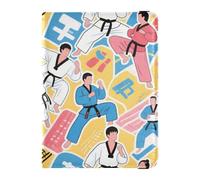 Étui de passeport étanche en cuir coloré de Taekwondo pour voyage pour les voyages et les vaccins, étui pour passeport pour femme