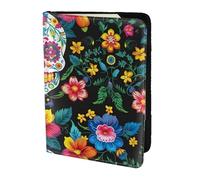Étui de passeport fin et léger avec imprimé de fleurs et crânes en sucre, accessoire de mode universel pour adultes
