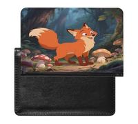 Étui de passeport Fox in the Forest en polyuréthane ultra fin - Compact et facile à transporter - Pour homme et femme