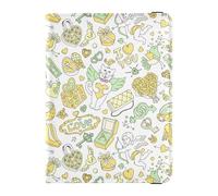 Étui de passeport imperméable en cuir avec éléments d'amour jaunes et verts pour homme