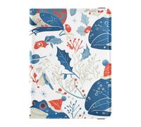 Étui de passeport imperméable en cuir rouge et blanc pour voyage pour voyage, étui de protection pour passeport pour homme, léger, dessin animé crapaud rouge et blanc hiver, 1 size