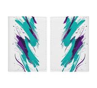 Étui de passeport imprimé avec motif de tasse des années 90 - Pour voyage - Protection contre les RFID - Étui en cuir pour cartes pour homme et femme - Motif tasse des années 90 - 20,3 x 13,8 cm,