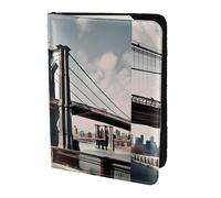 Étui de passeport imprimé Brooklyn Bridge S, portefeuille de voyage fin et léger, accessoire de mode universel pour adultes