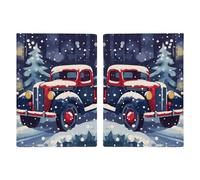 Étui de passeport imprimé camion dans la neige pour passeport de voyage, housse de protection pour cartes de passeport, étui portefeuille en cuir avec blocage RFID pour homme et femme, camion dans la