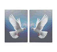 Étui de passeport imprimé colombe de la paix pour voyage - Protection contre les RFID - Étui portefeuille en cuir pour homme et femme - Motif colombe de la paix - 20,3 x 13,8 cm - Moderne, Peace Dove,