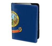 Étui de passeport imprimé drapeau de l'Idaho, portefeuille de voyage fin et léger, accessoire de mode universel pour adultes