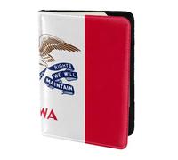 Étui de passeport imprimé drapeau de l'Iowa, portefeuille de voyage fin et léger, accessoire de mode universel pour adultes