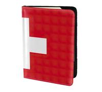 Étui de passeport imprimé drapeau suisse, portefeuille de voyage fin et léger, accessoire de mode universel pour adultes