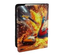 Étui de passeport imprimé explosion de guitare, étui de voyage en cuir PU pour homme et femme, 16,5 cm, Noir , Taille unique