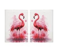 Étui de passeport imprimé flamant rose aquarelle pour passeport de voyage, housse de protection de voyage, étui portefeuille en cuir avec blocage RFID, étui pour cartes pour homme et femme, flamant