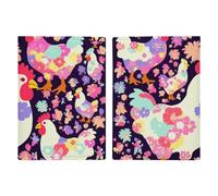 Étui de passeport imprimé fleur, cœur, poulet, étui pour passeport de voyage, protection contre les RFID, étui en cuir pour cartes pour homme et femme, cœur de fleur, poulet, Fleur Coeur Poule,