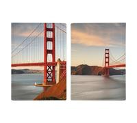 Étui de passeport imprimé Golden Gate Bridge pour passeport de voyage, étui de protection pour cartes de passeport de voyage, étui portefeuille en cuir avec blocage RFID pour cartes pour femmes et