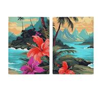 Étui de passeport imprimé Hello Hawaï avec porte-cartes pour passeport de voyage, étui portefeuille avec blocage RFID en cuir pour homme et femme, 20,3 x 13,8 cm, moderne, Hello Hawaii, 20.3x13.8cm,