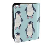 Étui de passeport imprimé « Look at The Penguins in the Sky » - En cuir synthétique - Pour homme et femme - 16,5 cm, Noir , Taille unique