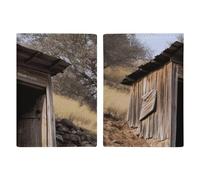 Étui de passeport imprimé Old Ancient Outhouse pour passeport de voyage, étui portefeuille en cuir avec blocage RFID pour cartes pour femmes et hommes, vieille maison ancienne, Old Ancient Refuges,