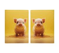Étui de passeport imprimé Piggy Is Jumping pour passeport de voyage, étui de protection pour cartes de passeport de voyage, étui portefeuille en cuir avec blocage RFID pour cartes pour homme et femme,