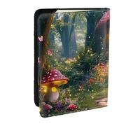 Étui de passeport imprimé « The Enchanted Garden », « The Enchanted Forest » - En cuir synthétique - Pour homme et femme - 16,5 cm, Noir , Taille unique