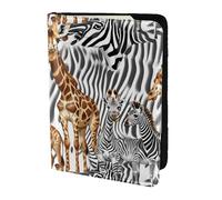 Étui de passeport imprimé zèbre et girafe, portefeuille de voyage fin et léger, accessoire de mode universel pour adultes