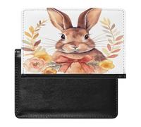 Étui de passeport léger avec rosette de lapin pour voyage étanche pour homme