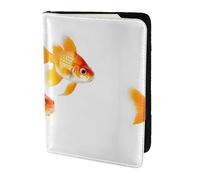 Étui de passeport mignon imprimé poissons rouges, portefeuille de voyage fin et léger, accessoire de mode universel pour adultes