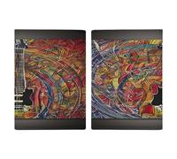 Étui de passeport pour guitare acoustique et guitare - Ultra fin - En cuir synthétique - Organiseur de documents de voyage compact de qualité supérieure - Pour homme et femme