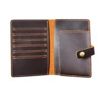 Étui de passeport pour homme et femme - Blocage RFID - En cuir véritable - Avec compartiments pour cartes