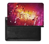 Étui de passeport pour notes de musique en cuir synthétique de qualité supérieure - Étui de protection pour passeport de voyage - Unisexe - Essentiels de voyage - Organiseur de documents pour les