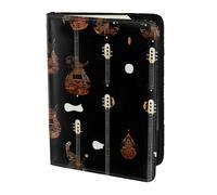 Étui de passeport pour passeport avec impression de guitare artistique pour voyage, accessoires de voyage pour femmes et hommes, Noir , Taille unique