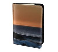 Étui de passeport pour passeport avec inscription « Last Sun Rays of Over The Sea Waves » - 14 cm - Accessoires de voyage
