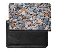 Étui de passeport pour passeport de voyage pour homme et femme avec blocage RFID, motif lion en colère, accessoires de voyage, Galets colorés de plage, Taille unique