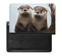 Étui de passeport pour passeport de voyage pour homme et femme avec blocage RFID, motif renard mignon, accessoires de voyage, Loutre mignonne., Taille unique