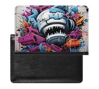 Étui de passeport pour passeport de voyage pour homme et femme avec blocage RFID, pierres colorées, accessoires de voyage, Graffiti coloré., Taille unique