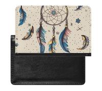 Étui de passeport pour passeport de voyage pour homme et femme - Blocage RFID - Différents poissons - Accessoires de voyage, Attrape-rêves et lune, Taille unique