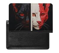 Étui de passeport pour passeport de voyage pour homme et femme - Blocage RFID d'une abeille sur une fleur - Accessoires de voyage, Combinaison de crâne de chat, Taille unique