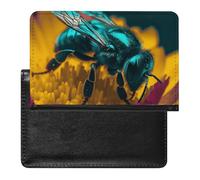 Étui de passeport pour passeport de voyage pour homme et femme - Blocage RFID d'une abeille sur une fleur - Accessoires de voyage, Une abeille sur une fleur, Taille unique