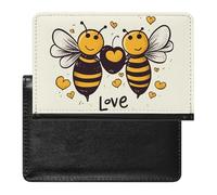 Étui de passeport pour passeport de voyage pour homme et femme, blocage RFID, feuilles d'automne en érable, accessoires de voyage, Bee Love Honey, Taille unique