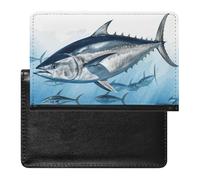 Étui de passeport pour passeport de voyage pour homme et femme, blocage RFID, feuilles d'automne en érable, accessoires de voyage, Thon rouge Thunnus, Taille unique