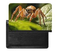 Étui de passeport pour passeport de voyage pour homme et femme, blocage RFID, fleurs violettes, aquarelle, accessoires de voyage, Araignée sur feuille, Taille unique