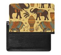 Étui de passeport pour passeport de voyage pour homme et femme - Blocage RFID - Impression 3D - Bleu, Éléphant d'Afrique, Taille unique