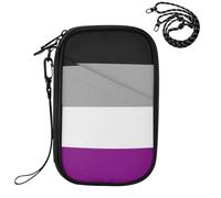 Étui de passeport pour voyage avec drapeau asexué | Étui de protection pour vaccins, organiseur de documents, accessoires pour femme, léger