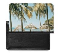 Étui de passeport pour voyage pour homme et femme - Bloque RFID - Palmiers sur la plage - Accessoires de voyage, Palmiers sur la plage, Taille unique