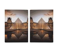 Étui de passeport tendance Musée du Louvre à Paris - Protection de passeport - Organisateur de documents de voyage - Protecteur de carte d'identité - Étui exquis pour passeport - Porte-cartes de