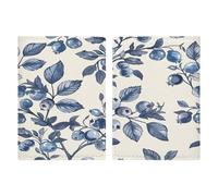 Étui de passeport ultra fin en cuir synthétique avec motif fleur de myrtille - Organiseur de documents de voyage compact de qualité supérieure - Housse de protection pour passeport international