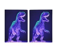 Étui de passeport vert de style dinosaure ultra fin en cuir synthétique compact de qualité supérieure pour passeport international américain pour homme et femme