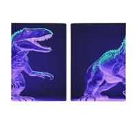 Étui de passeport vert de style dinosaure ultra fin en cuir synthétique compact de qualité supérieure pour passeport international américain pour homme et femme