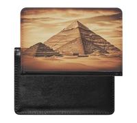 Étui de passeport vintage en forme de pyramide égyptienne avec emplacements pour cartes, housse de passeport portable compacte et étanche