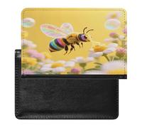 Étui de passeport Winged Bee unique en polyuréthane ultra fin - Compact et facile à transporter - Pour homme et femme