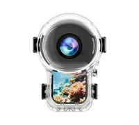 Étui de plongée étanche invisible pour Insta360 X6 60 m | Boîtier panoramique PC PMMA. Protection de plongée de 60 m de profondeur, anti-rayures pour lentille transparente. Feuilles