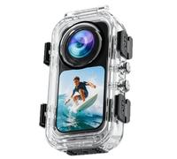 Étui de plongée invisible de 60 m compatible avec appareil photo Insta360 | Boîtier de photographie sous-marine magnétique à dégagement rapide étanche avec trou fileté de 0,6 cm pour accessoires X6